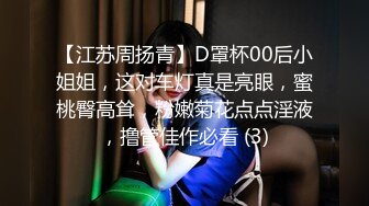 【江苏周扬青】D罩杯00后小姐姐，这对车灯真是亮眼，蜜桃臀高耸，粉嫩菊花点点淫液，撸管佳作必看 (3)