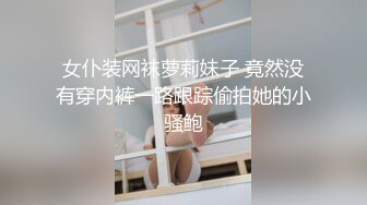 女仆装网袜萝莉妹子 竟然没有穿内裤一路跟踪偷拍她的小骚鲍